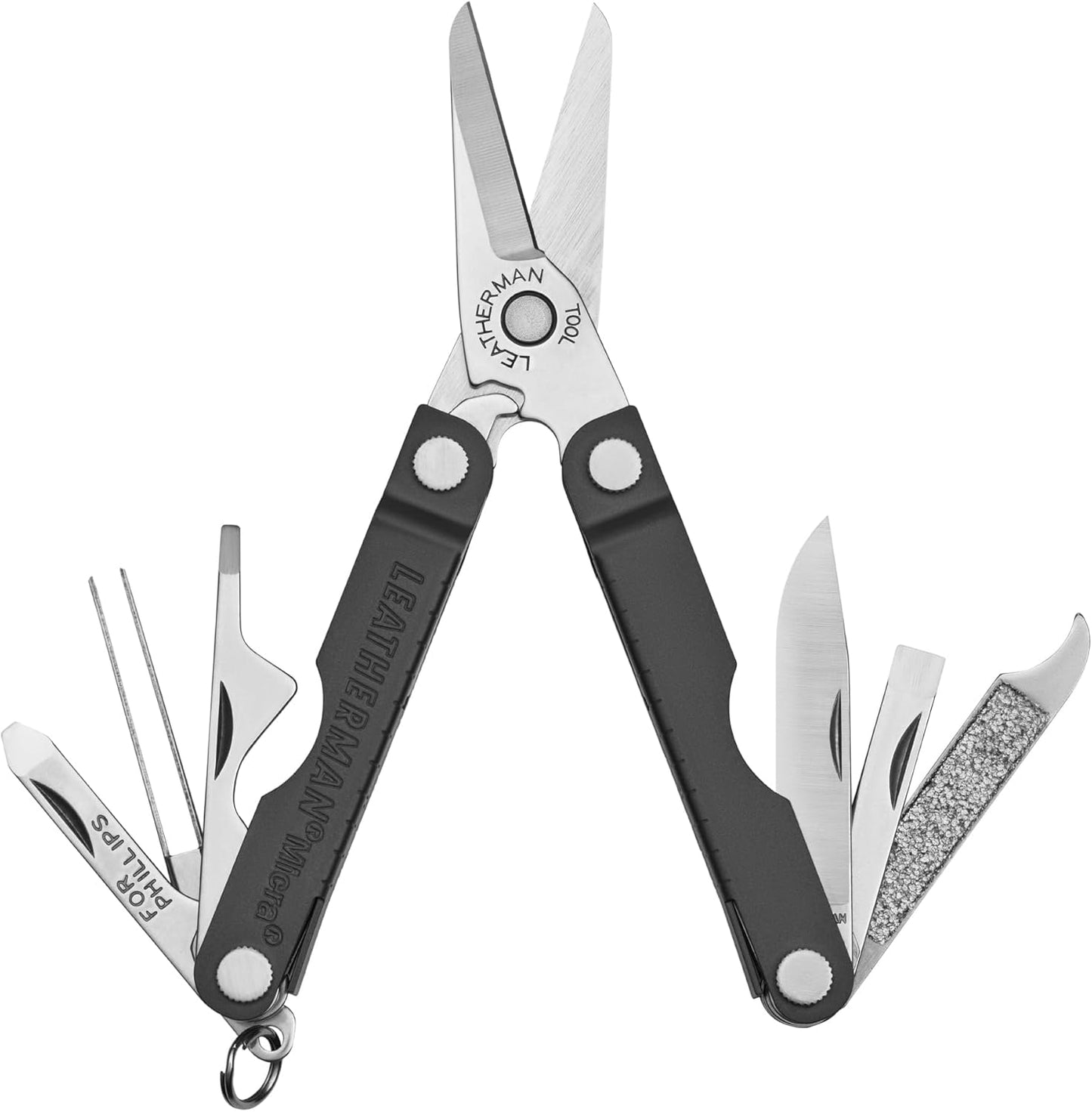 LEATHERMAN, Micra, Keychain Multi-tool with Grooming Tools, Mini Pocketknife for Everyday Carry (EDC), Hobbies & Outdoors, Built in the USA, Stainless Steel