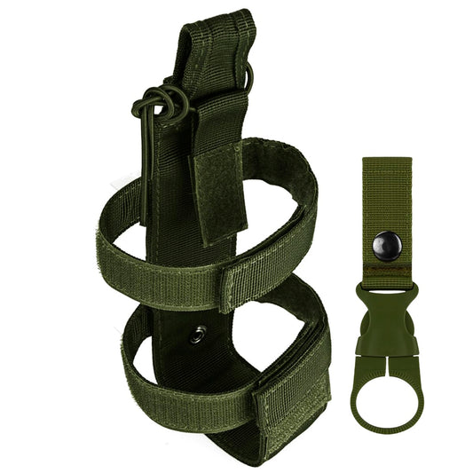 IronSeals Tactical Water Bottle Holder, Molle Compatible, Adjustable, Green, Nylon, 16 oz - 32 oz/ 500 ML - 1000 ML Bottle Pouch