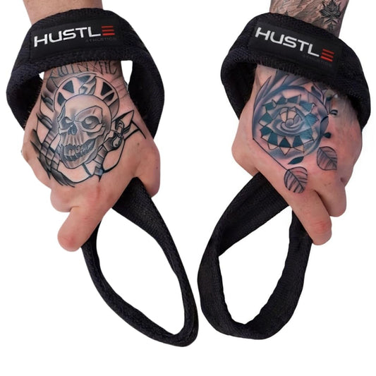 Figure 8 Lifting Straps - Weightlifting Strap Set for Advanced Wrist Support - Exercise Accessories and Gym Workout Equipment for Men and Women to Eliminate Grip Fatigue - Weight Lifting Straps (Black, Medium)