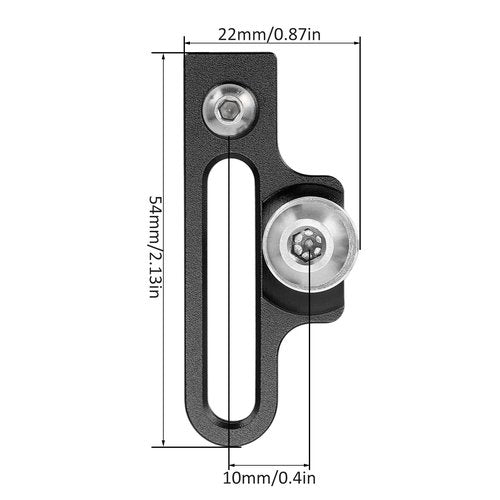 ZLXHDL Bike Brake Pads,2pcs Mountain Bike Brake Pads Aluminum Alloy Extension C Caliper Adapter for 55mm / 2.16in Long Replacement Glue(Black)
