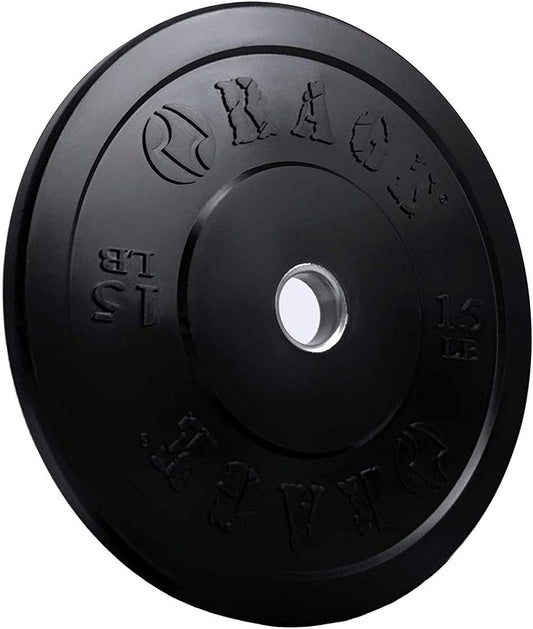 Olympic Bumper Plate (10lb, 15lb, 25lb, 35lb, 45lb - SOLD INDIVIDUALLY), Rubber Formula With Steel Insert, Strength Training, Bench Press, Squats, Powerlifting, Weight Training, Home Gym