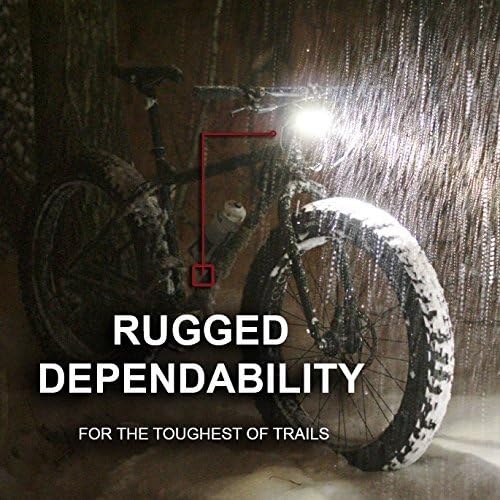 Helios 1600 Lumen Waterproof Rechargeable Bike Headlight with Free Diffuser & Taillight
