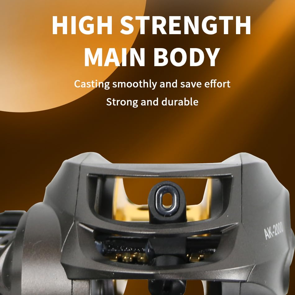 AK New Baitcasting Reel Saltwater Freshwater Fishing Reels Max Drag 8KG Light Surf Cast Reel Baitcaster Reels (Right Hand)