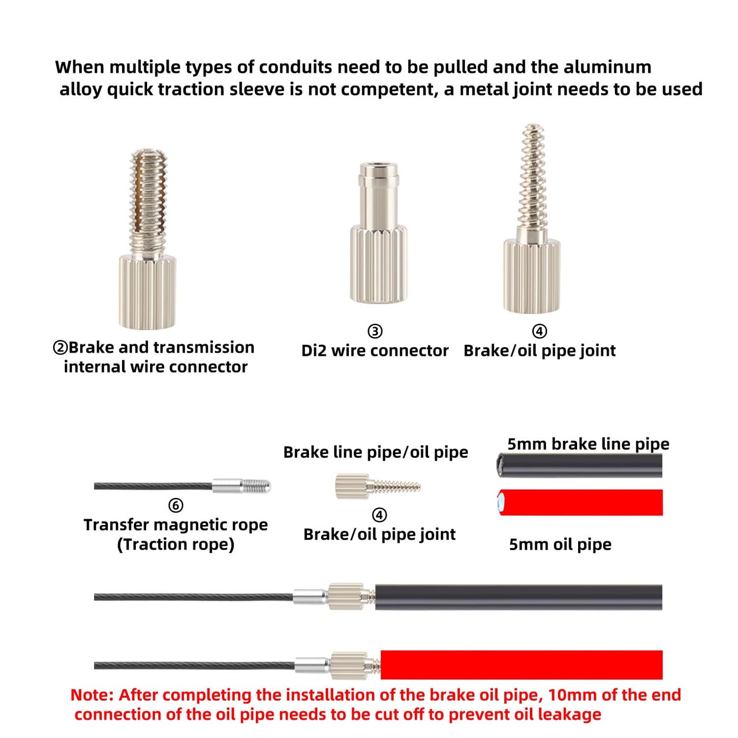 FLY_H Bicycle Internal Cable Routing Tool Kit，Bicycle Carbon Fiber Frame, Bike Di2 Wires Frame Internal Threading Tool, Brake Cable Hose Cable Routing Kit Wire Tube Magnet Lead,Storage Accessories