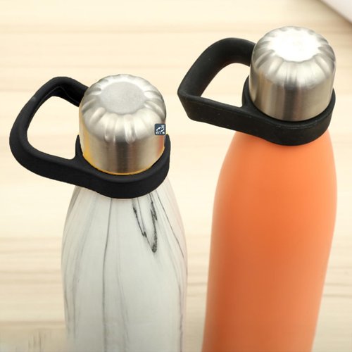 Bottle Handle for Swell, Compatible with Swell Water Bottles 9oz, 17oz, 25oz, Silicone BPA-Free, （Black）