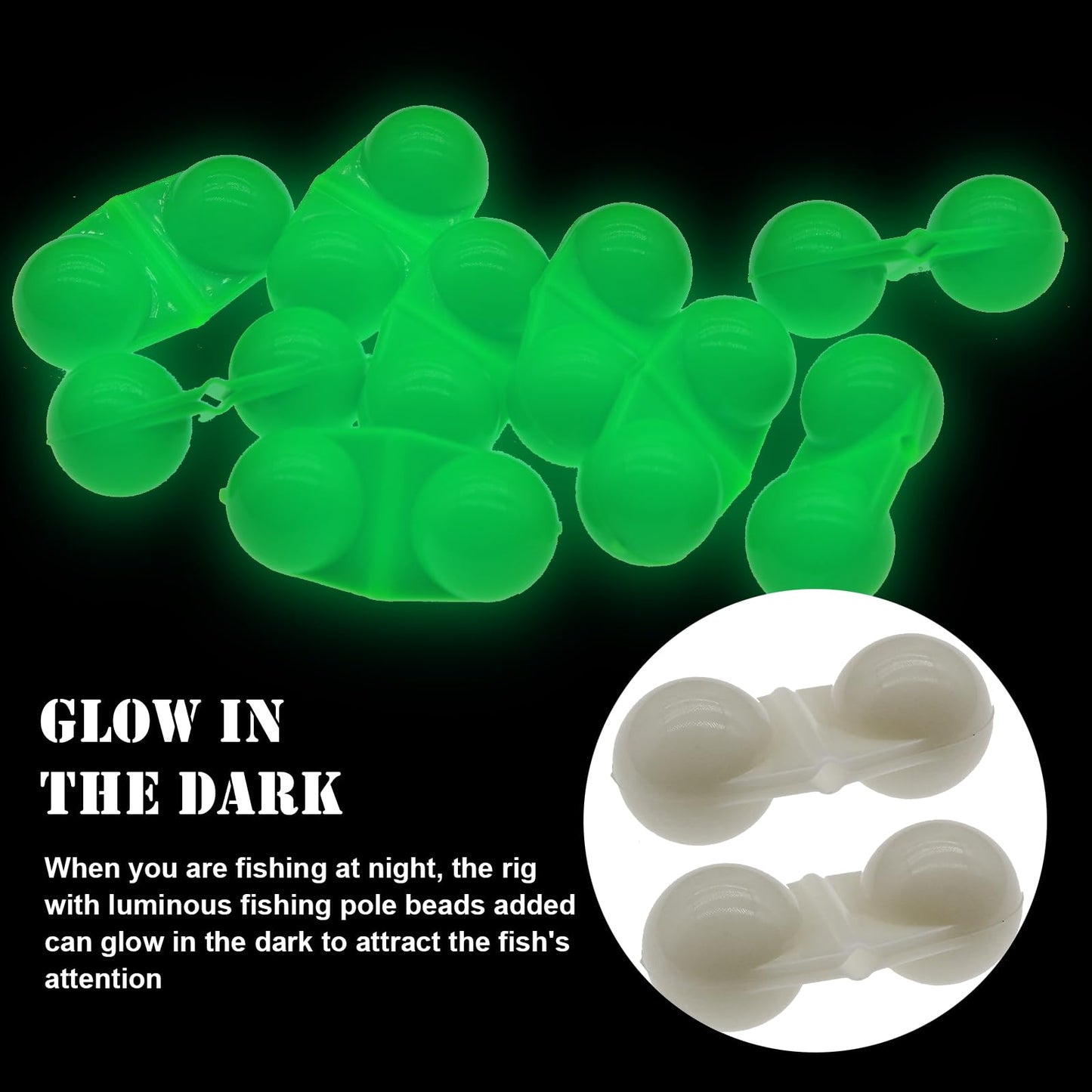 FishingPepo 50Pcs Fishing Double Rattle Bell Fishing Attractor Beads Fish Bite Bait Alarm Loud Bells Sea Fishing Tools