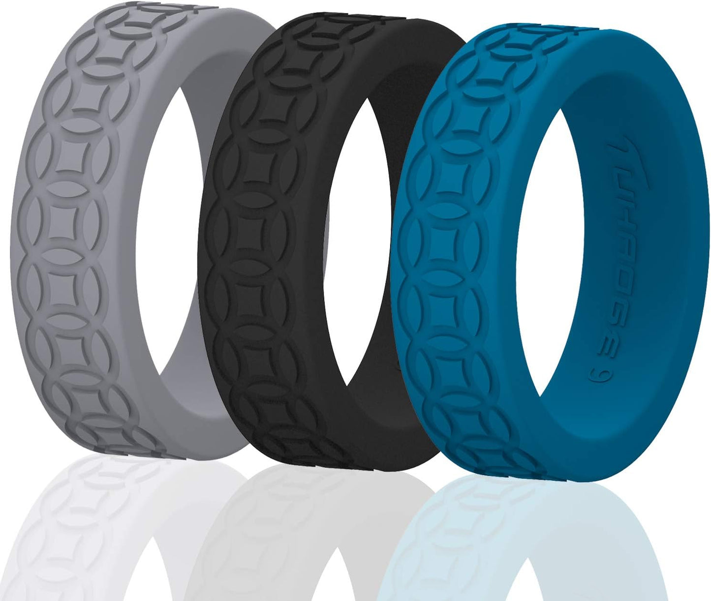Tuhaoge Women's Silicone Wedding Ring - Silicone Rubber Wedding Bands - Representing Freedom & Dreams