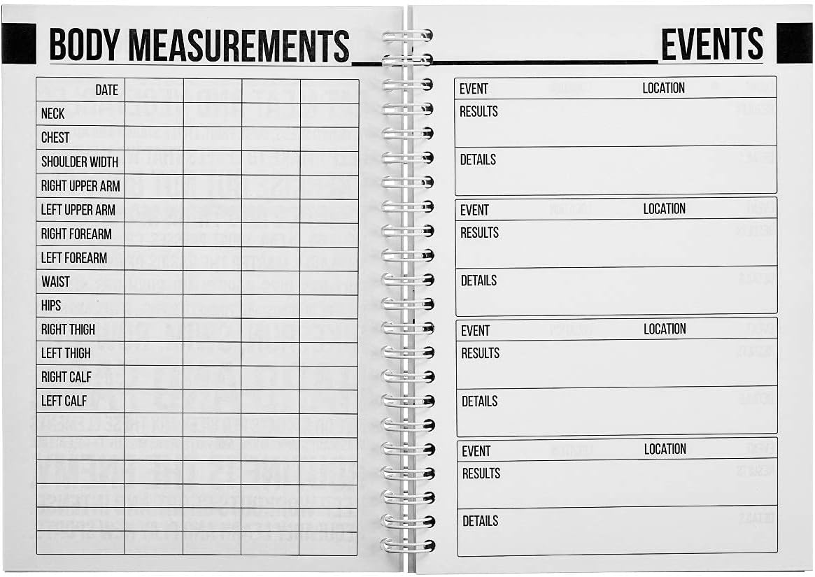 WODBOOK Workout Journal for Athletes - WOD Logbook - Exercise Planner - Cross Training Tracking Diary – WOD Book | Track 200 WODs + 130 Benchmarks + Personal Records | 140 Pages | Wire-Bound