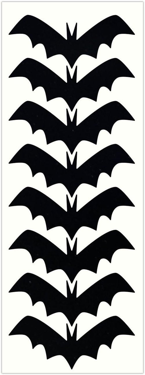 LiteMark Reflective White 4 Inch bat Sticker Decals for Helmets, Bicycles, Strollers, Wheelchairs and More - Pack of 8