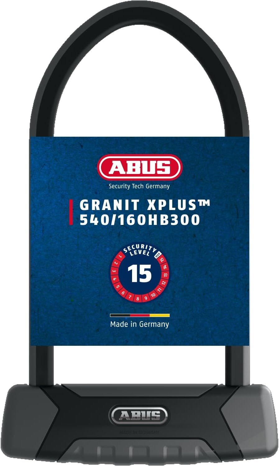 ABUS Granit X-Plus 540 540/160 HB230, 9" + USH, Bike U-Lock, Black