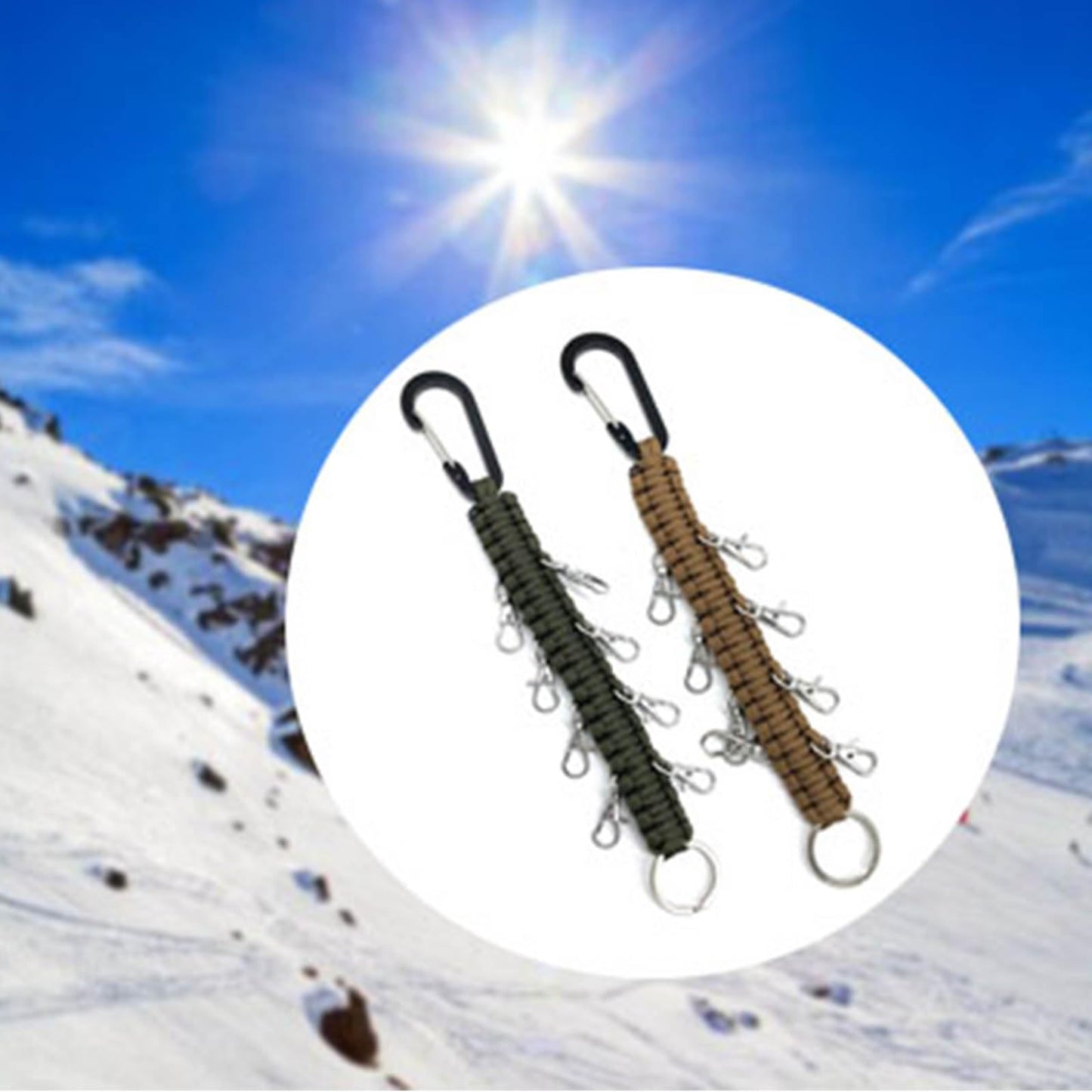 Forieru 4Pcs Cheer Bow Holders - Handmade Mountaineering Buckle For Teen Girls Cheerleading, Sports Backpack Accessories Organizer With 8 Hooks (Black)