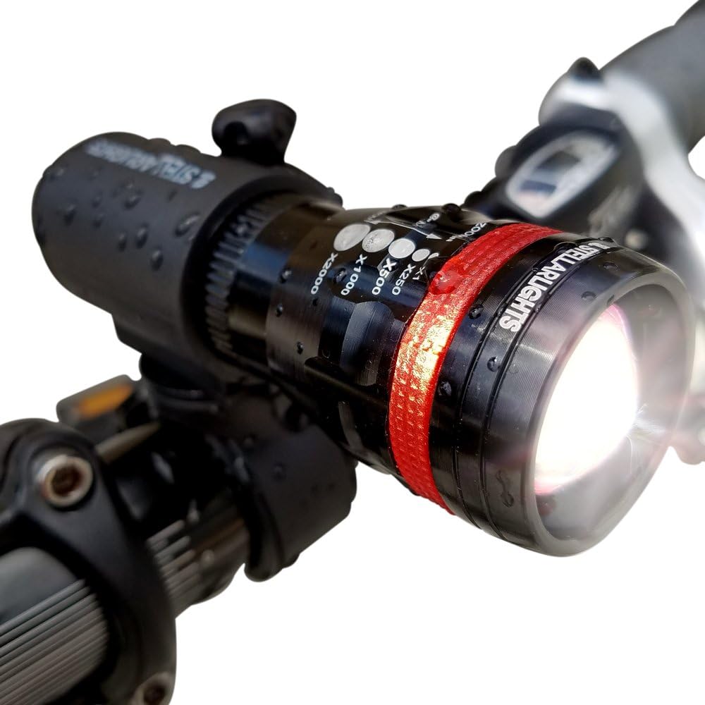 StellarLights - Solid Aircraft Aluminum Bike Light - Bright 240 Lumens LED Bicycle Headlight with Tail Light - Waterproof - Mounts in Seconds - NO Tools Required