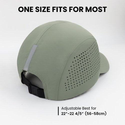 KOPHINOOR Khaki Baseball Cap Cooling Hat, Reflective Golf Running Hat for Men Women, Foldable Performance Hat Outdoors