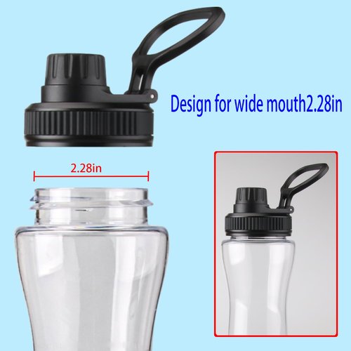 ziHenryDa 2 PCS Lid for Cirkul Bottle, Replacement Lid Applicable to 22oz, 32oz (Black/Pink)