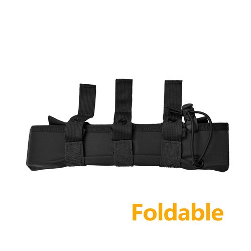 Tactical Bag for Foraging Airsoft Lightweight Molle Roll up Dump Pouch 500D Nylon Collection Pouch Mag Accessory Bag for Paintball Softair Hiking (BK)