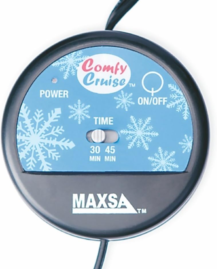 Maxsa 20014 Large Heated Travel Blanket for In-Vehicle Usage with 12-Volt Car Adapter and Safety Timer (41"" x 57""), Red Plaid