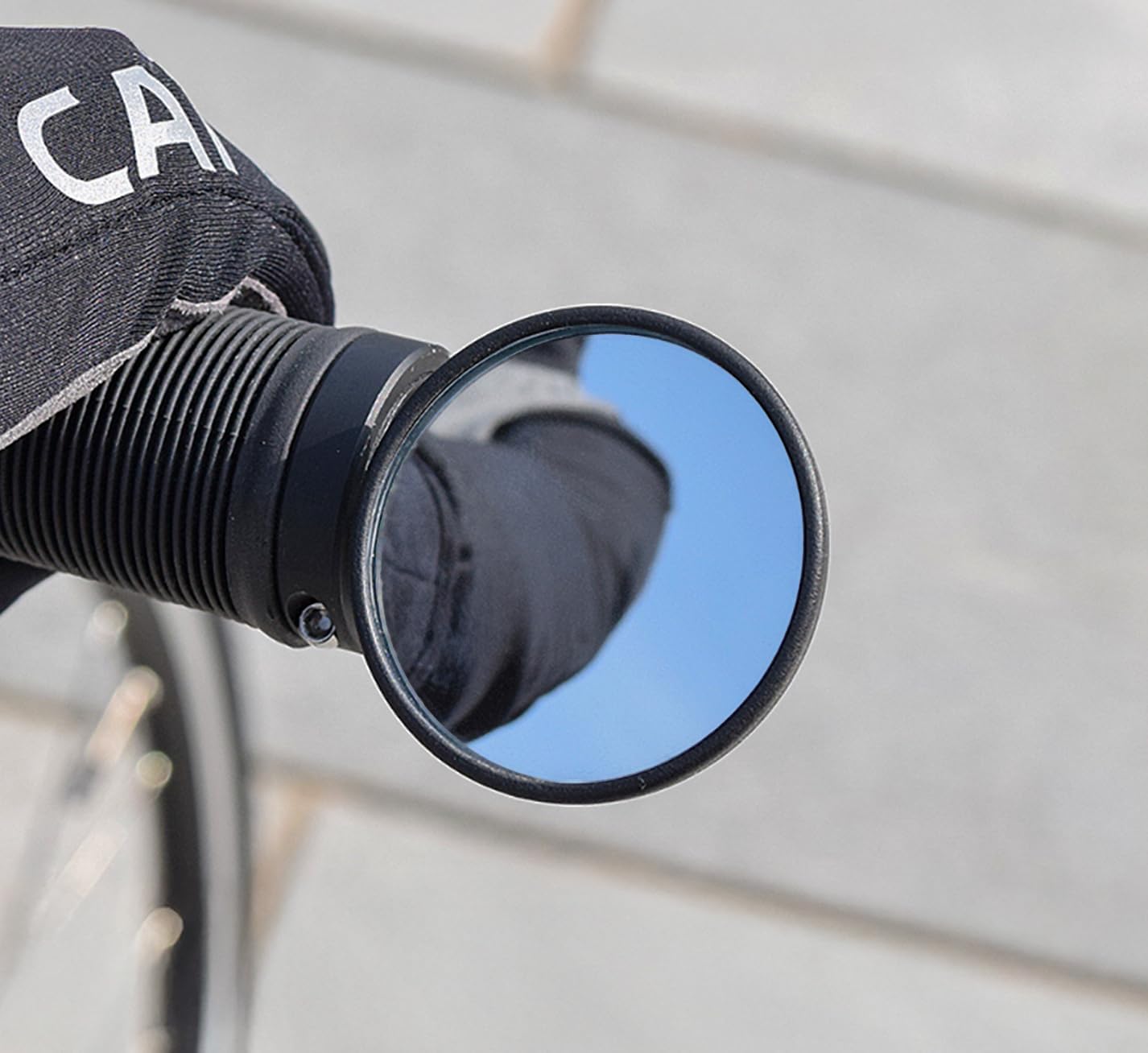 CATEYE BM-45 Bar End Mirror – Ultra Compact Mirror for Road, MTB and Gravel Bikes, Durable Aluminum with Scratch-Resistant Glass, Visibility and Safety for Cyclists