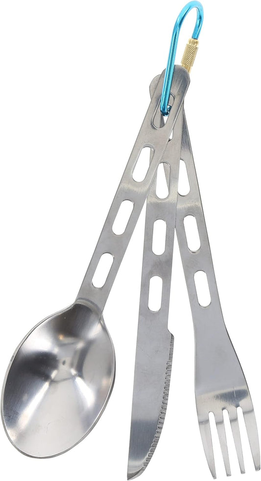 ust Stainless Steel Utensil Set with Carabiner, One Size (20-CKT0053-02)