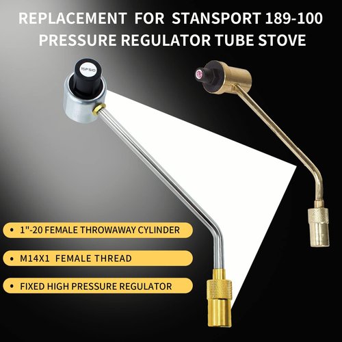 MCAMPAS 1lb Propane Regulator Tube for Stansport 189-100 | LP Gas Pressure Regulator Replacement | Compatible with Camp Chef Everest 2X, Jetboil Genesis Basecamp