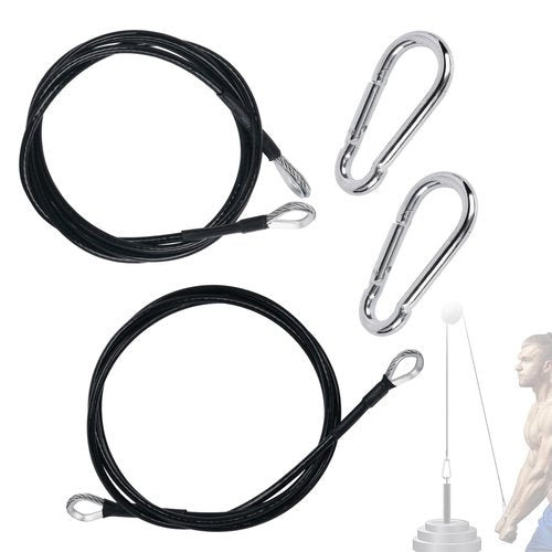 Dsyboko 79 Inch Fitness Extension Cable, Home Gym Cable Pulley System Fitness Cable for Pulley Machine Accessories,Thick 5Mm Heavy Duty Pulley Cable for Home Gym (2-Pack)