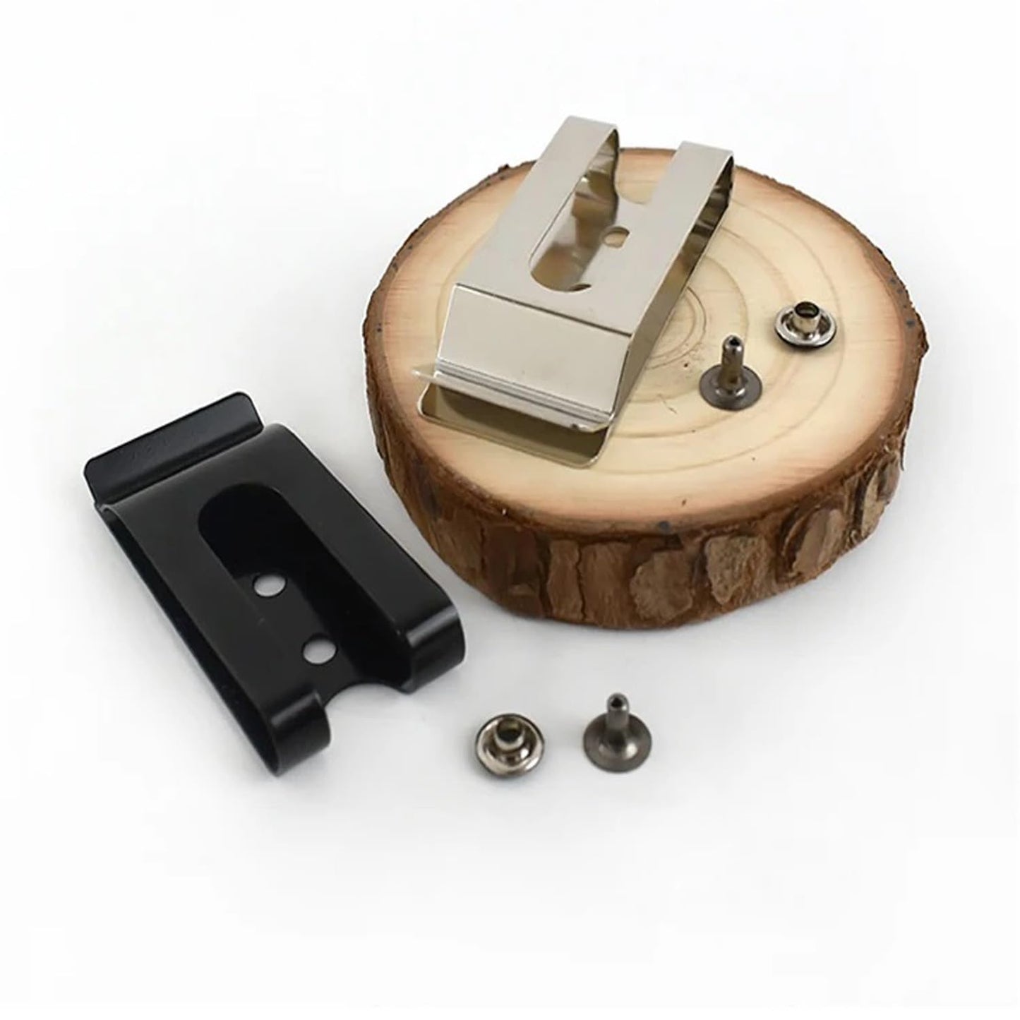 ArrErr 6 Pack Multitool Sheath Metal Belt Clip Replacement with Mount Screws Tool Pouch Buckle Spring Hook for Leatherman Multitool Belt Sheath EDC Belts Organizer Nylon Belts Clip Pouch Pocket