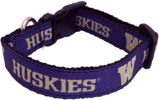 NCAA Washington Huskies Dog Collar (Team Color, Large)