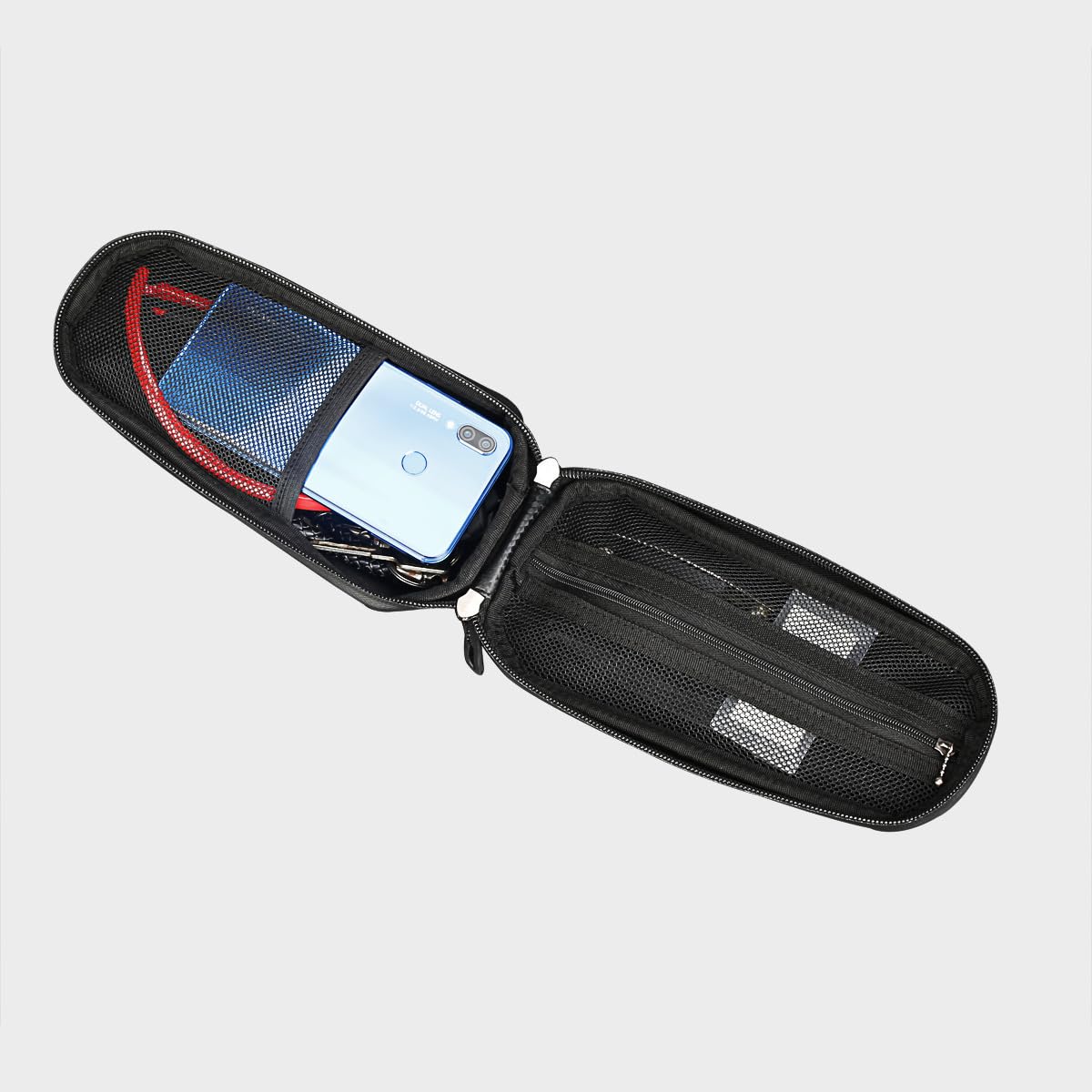 Fuerdich Bike Top Tube Bag, EVA Hard Shell Layered Waterproof Bicycle Cycling Front Tube Bag, Bag Cycling Accessories Pouch