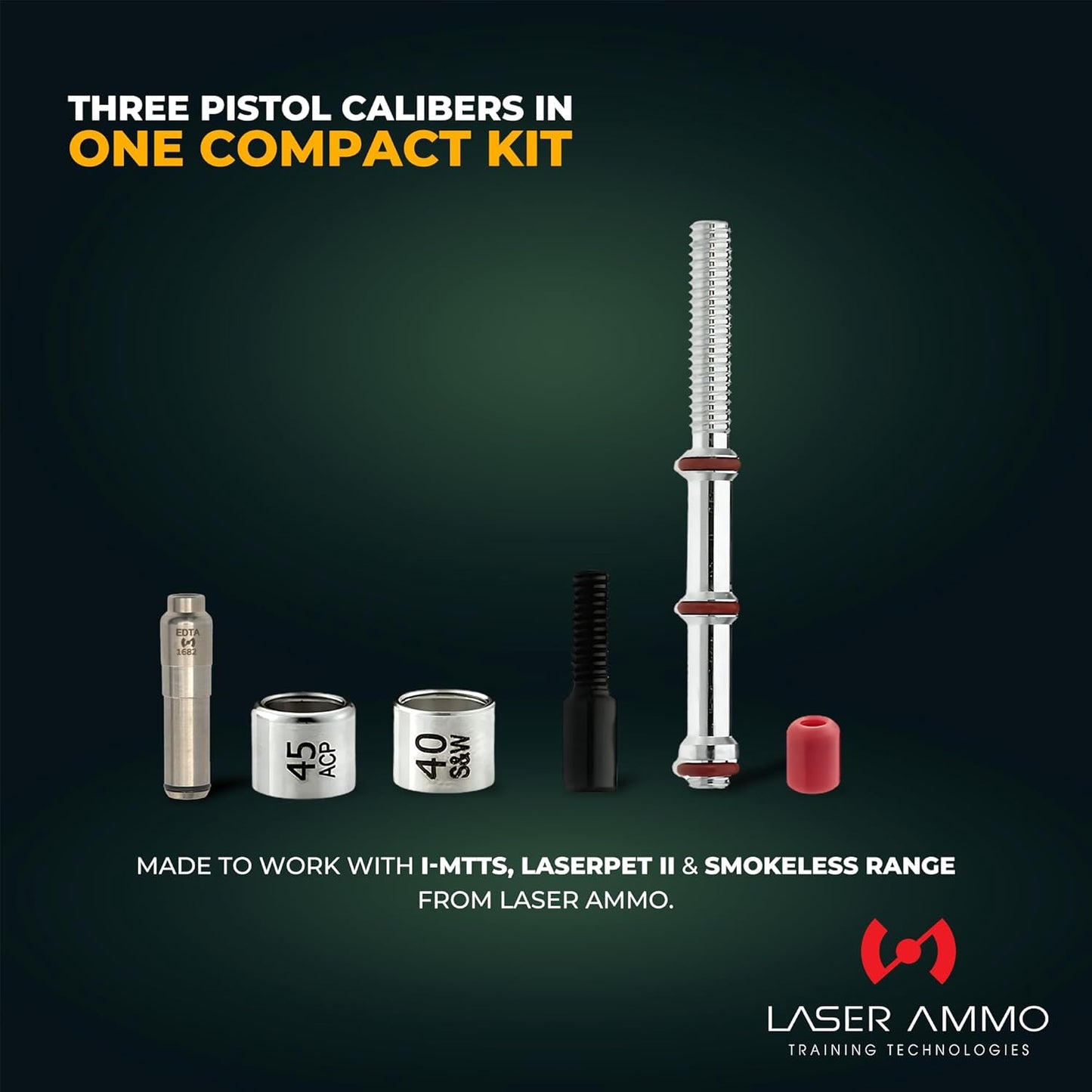 SureStrike™ Premium Plus Kit - SureStrike™ Training Laser Cartridge (Class I, 3.5mW) for 9mm, .40S&W, 45ACP.