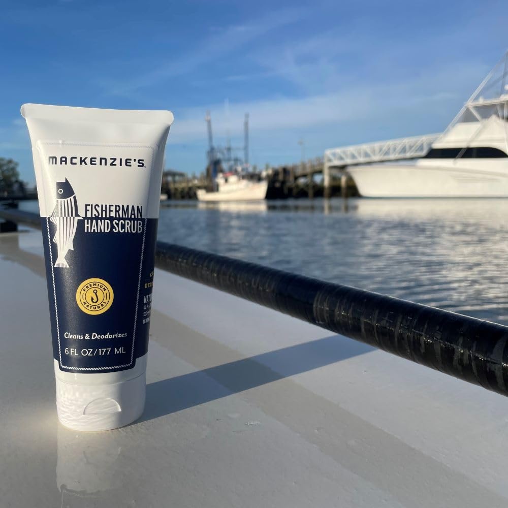 MacKenzie's Fisherman Hand Scrub - Father's Day - Gifts for Men - Gifts for Fisherman - Gifts for Cooks - Gifts for Gardeners - Hand Cleanser - Hand Deodorizer - Proudly Made in the USA - 6 oz