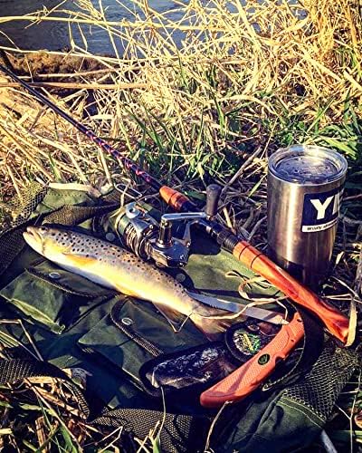 OUTDOOR EDGE Fish & Bone - Folding Fillet Knife with 5.0" 440A Stainless Steel Blade for Fish and Processing Big Game - Pocket Clip