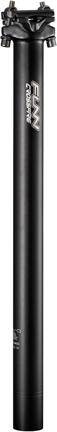 Funn Crossfire Bike Seat Post, Length 400mm, Diameter 30.9mm / 31.6mm, Aluminum Alloy AL6061, 3D Forged, One Piece Head and Shaft