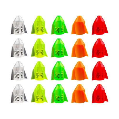 MiOYOOW 25PCS Fishing Line Rattles, Supercharged Design Lure Insert Tube Rattles Multi-Functional Fishing Attractor with Ringing Beads for Outdoor Fishing