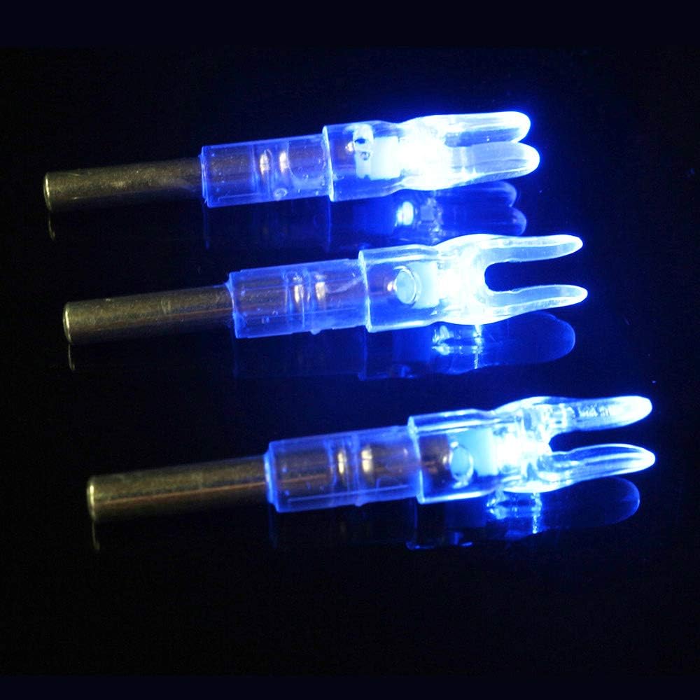 9PCS S Lighted Nocks for Arrows with .244 Inside Diameter Automatic Compound Bow Arrow Nocks for Hunting Shooting