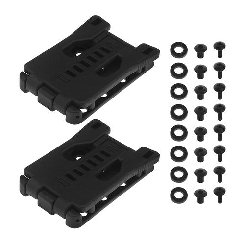ECSiNG 2PCS Camping Belt Clip with Screws Multifunctional Waist Clip Sheath Scabbard Clamp Accessory Hook Belt for Camping Hiking 7.68x5.65x1.6cm