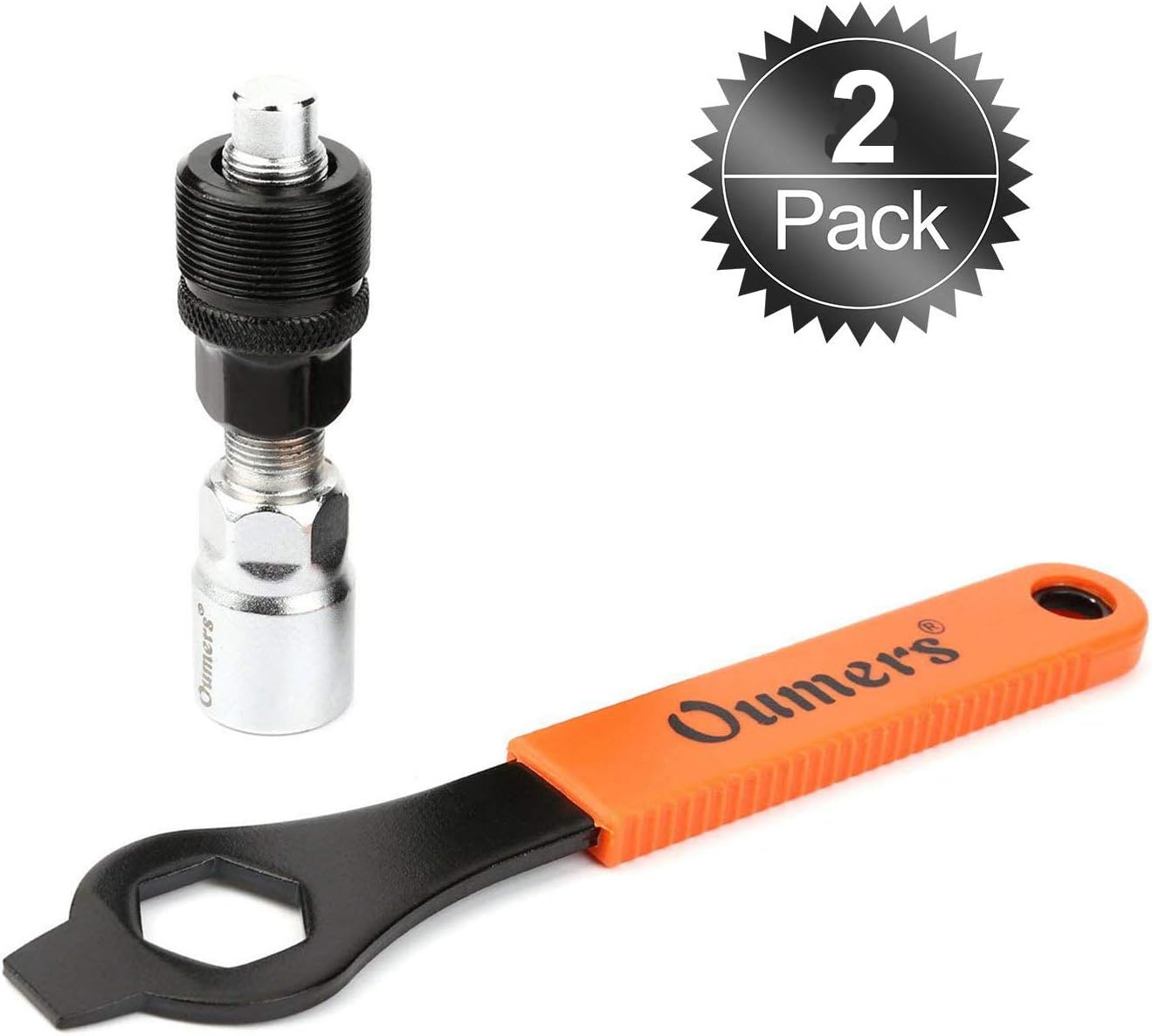 Oumers Bike Bicycle Crank Extractor Puller Remover Set with 16mm Spanner Wrench for Square Thread Taper Crank Arm and Crankset