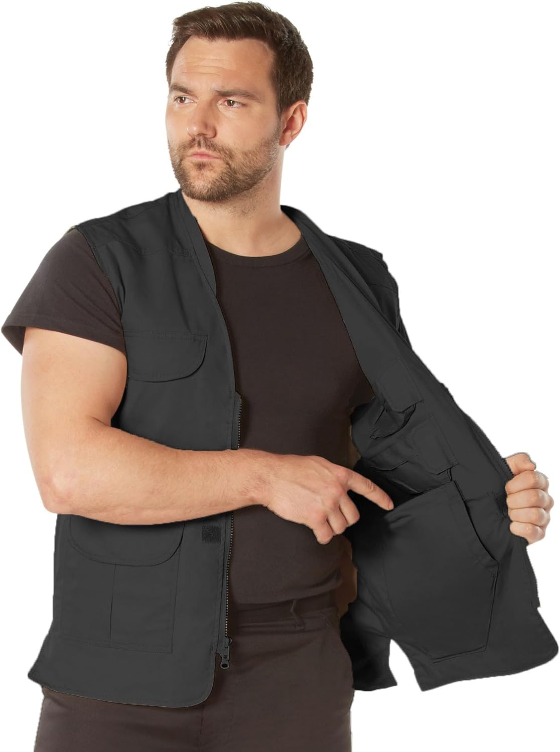 Rothco Men's Professional Concealed Carry Vest, Lightweight CCW Covert Solid Tactical Vest