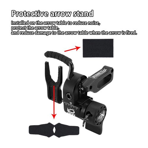 PESSILIN Arrow Rest Sticker, Anti-Slip Archery Sticker Compound Bow Drop Away Arrow Rest Felt Tape 4 Sets
