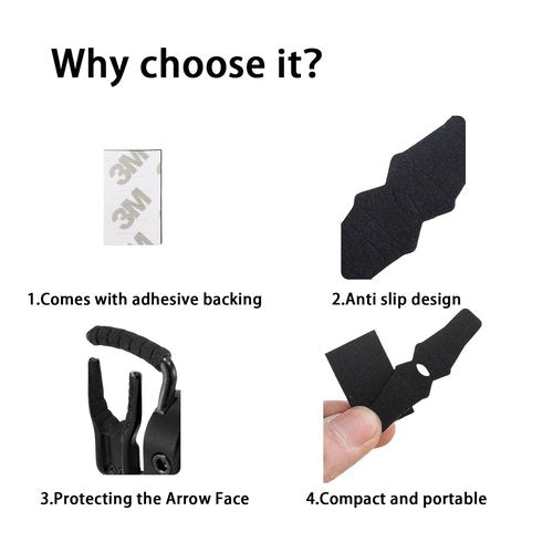 PESSILIN Arrow Rest Sticker, Anti-Slip Archery Sticker Compound Bow Drop Away Arrow Rest Felt Tape 4 Sets