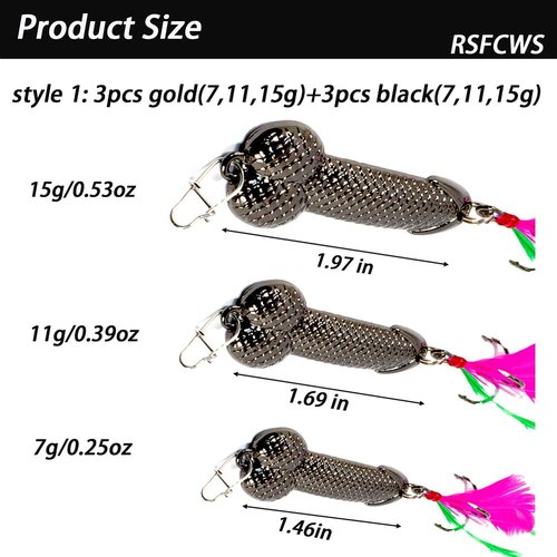 Topwater Bass Fishing Lures Kit, Gag Things for Men for Trout, Mackerel, Fishing Accesories Tackle Gear and Equipment, Fishing Stuff Must Haves