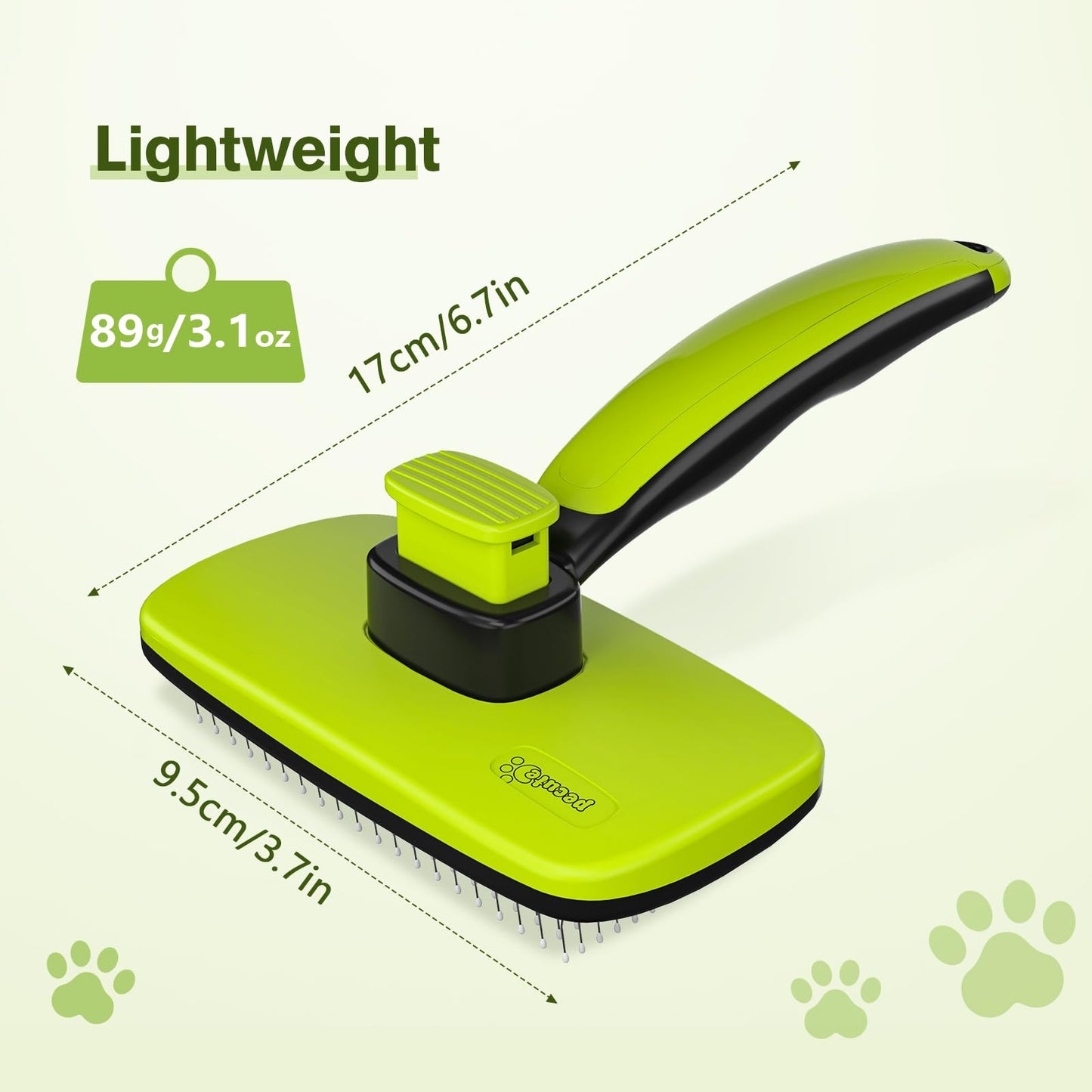 Pecute Skin Friendly Self-Cleaning Slicker Brush for Dog & Cat Shedding