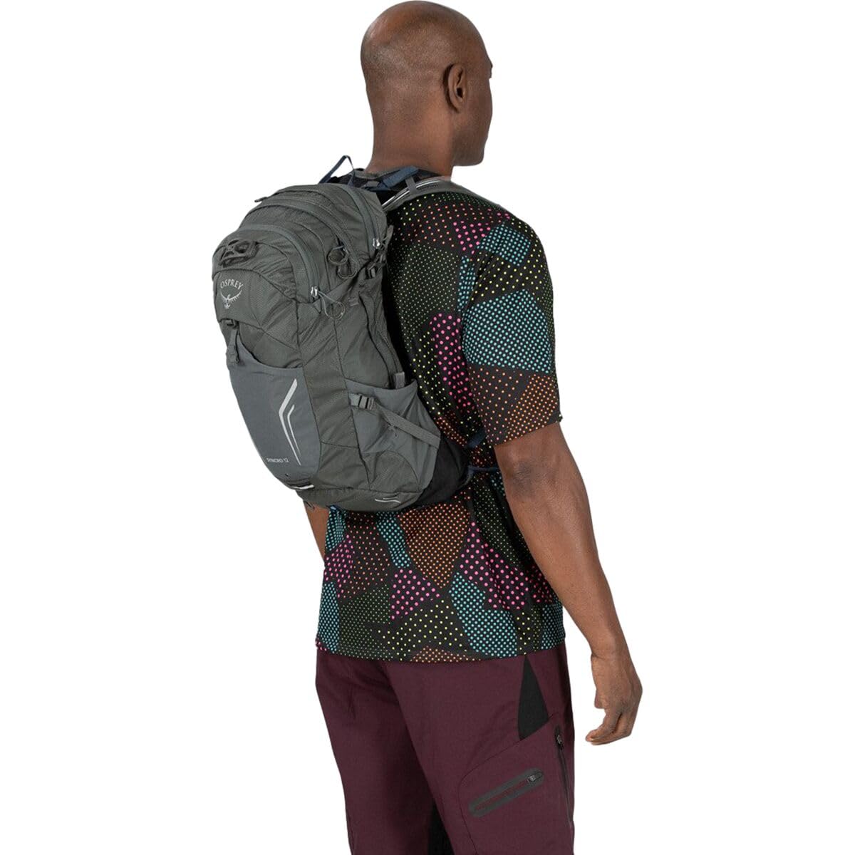 Osprey Syncro 12L Men's Hiking Backpack with Hydraulics Reservoir, Coal Grey