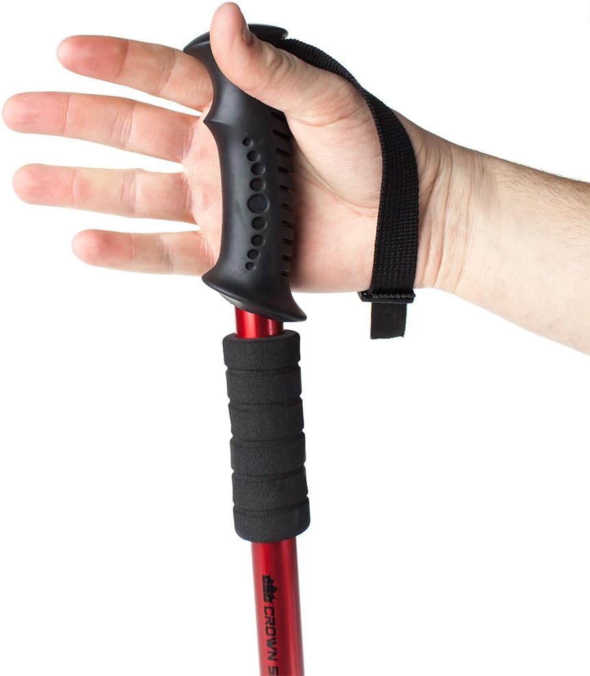 Adjustable 43" Shock-Resistant Trekking Pole & Hiking Staff - Crown Sporting Goods