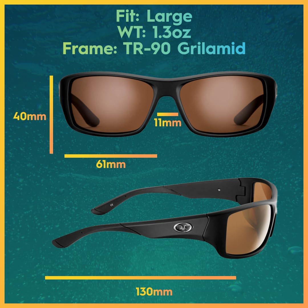 Triton Polarized Fishing Sunglasses with AcuTint UV Blocker - Outdoor Sports Gear