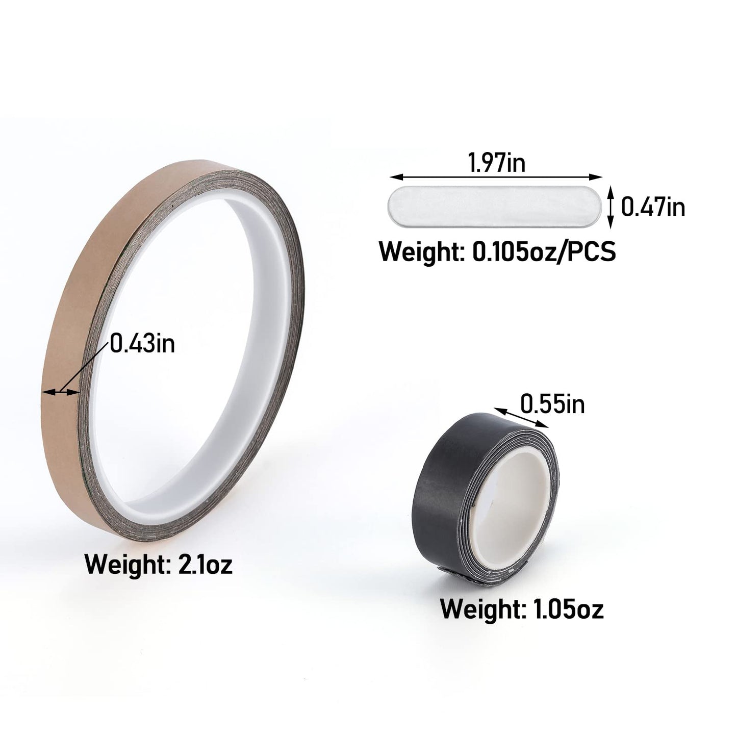 Alwonder Adhesive Weights Strips Paddles for Fishing Lures Add Weight Lead Tape Strips Roll to Suspending Crankbaits Fishing Adhesive Sinkers Stick Weights for Hardbait Jerkbaits Topwater Lures 0.47in