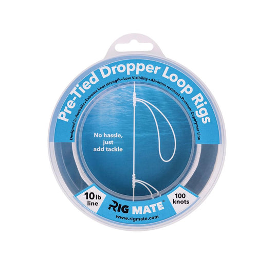 10 lb Pre-Tied Dropper Loop Rigs. Fishing Line Spool. Loops 18 Inches Apart with 5.5 Inch Loop Size. Perfect for Saltwater & Freshwater Fishing. Perfect for Snapper & Other Bottom Feeding Fish.