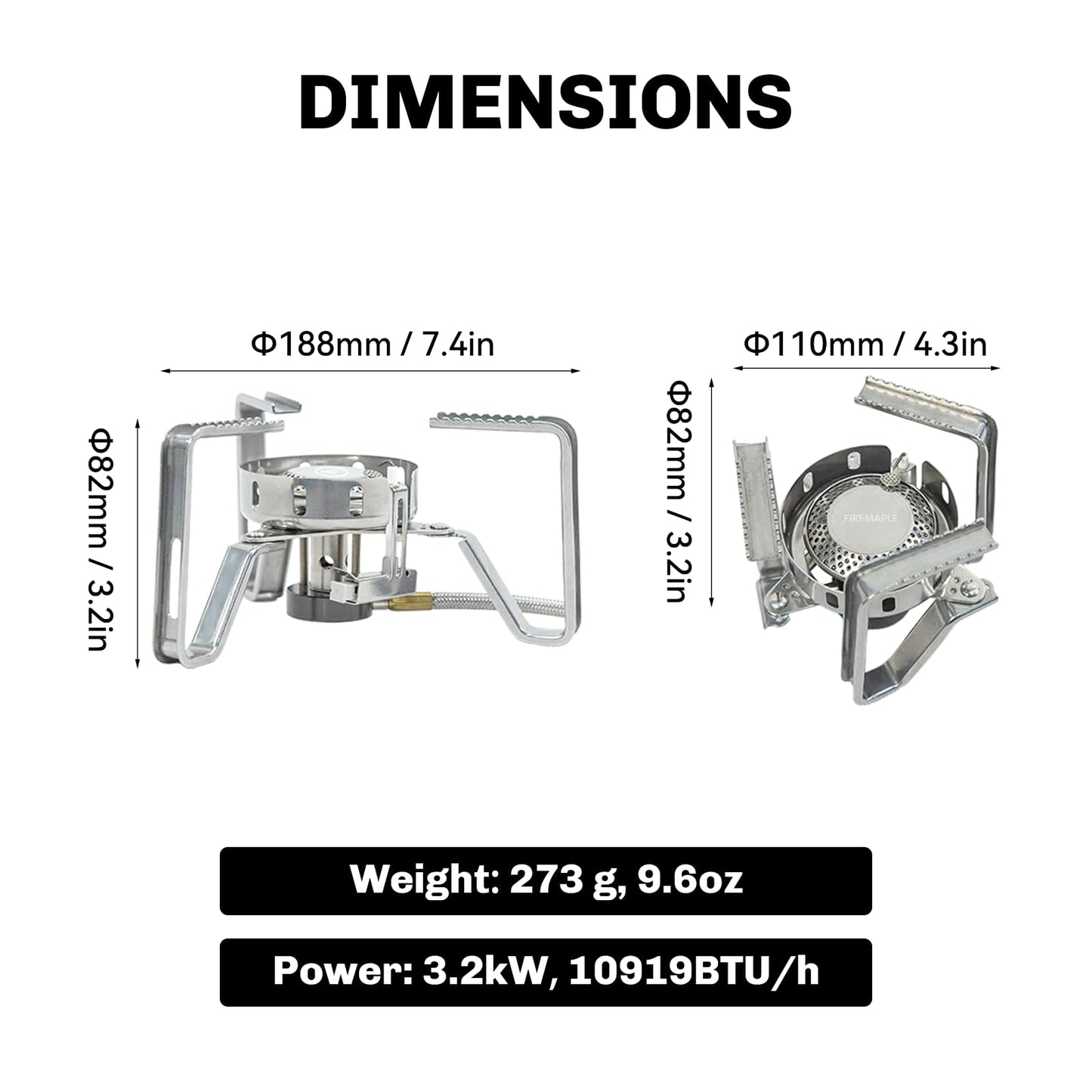 Fire-Maple FMS-125 PRO Gas Stove – Compact High-Powered Backpacking Stove with Wind-Resistant Flame, Stable Detachable Design, Electric Ignition – Lightweight & Durable for Camping & Hiking