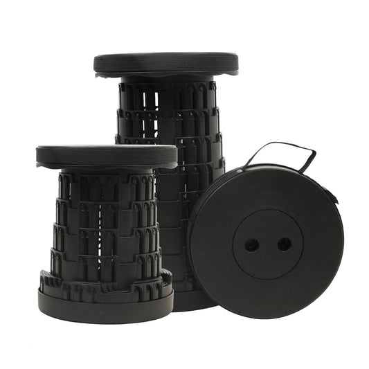 JAEMEYEM 2025 Collapsible Stool Chair, Max 660lb Upgraded Folding Stool, Lightweight, Sturdy, Adjustable, Portable, Foldable Seat Stools for Outdoor Camping Fishing Hiking BBQ