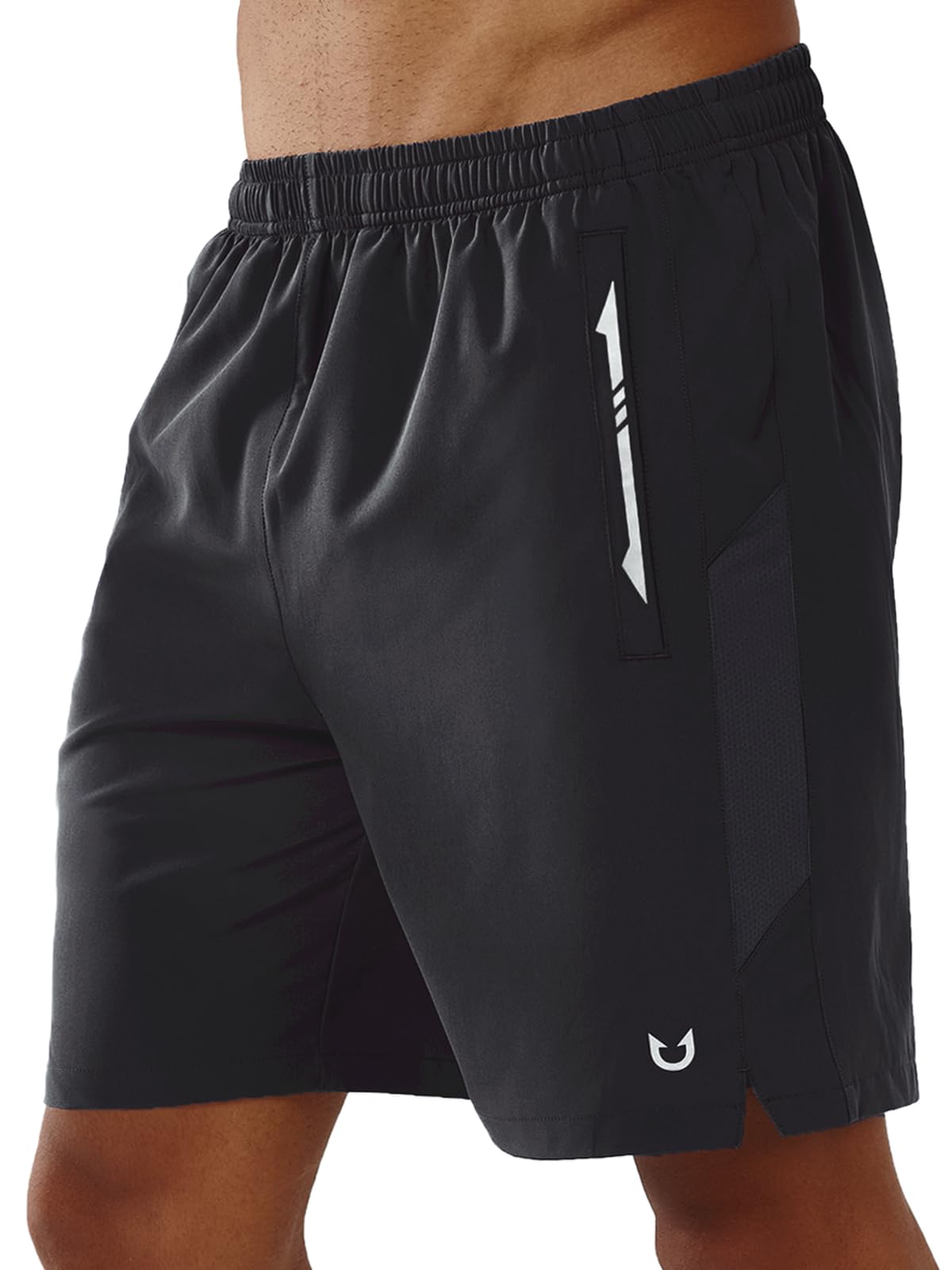 NORTHYARD Men's Running Athletic Shorts 5"/ 7"/ 9" Workout Gym Short Tennis Quick Dry Active Sport Hiking Basketball-7'' Black-L