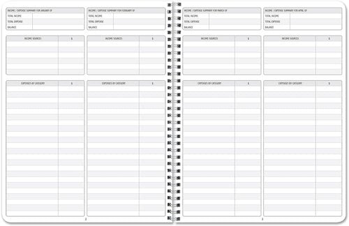 BookFactory Check Register Book/Transaction Records Log Book/for Personal or Professional Transactions - Wire-O, 100 Pages, 8.5'' x 11'' (LOG-100-7CW-PP(Check-Register))