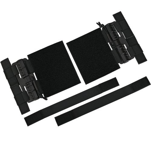 tactifans 2 Pack MOLLE Vest Quick Release Buckle Set Quick Disconnect Cummerbund Adapters Single Point MOLLE Removal Buckle Nylon with Hook and Loop for JPC CPC NCP XPC 420 Vest (Black)